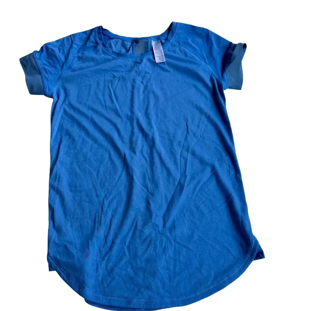 Lululemon Ivivva blue short sleeve Top - Size 8